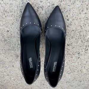 MICHAEL Michael Kors Black Studded Heels Pumps Sz 8.5M